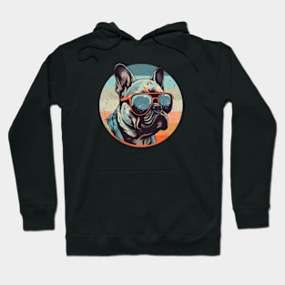 Retro Sunset Frenchie Dog Hoodie